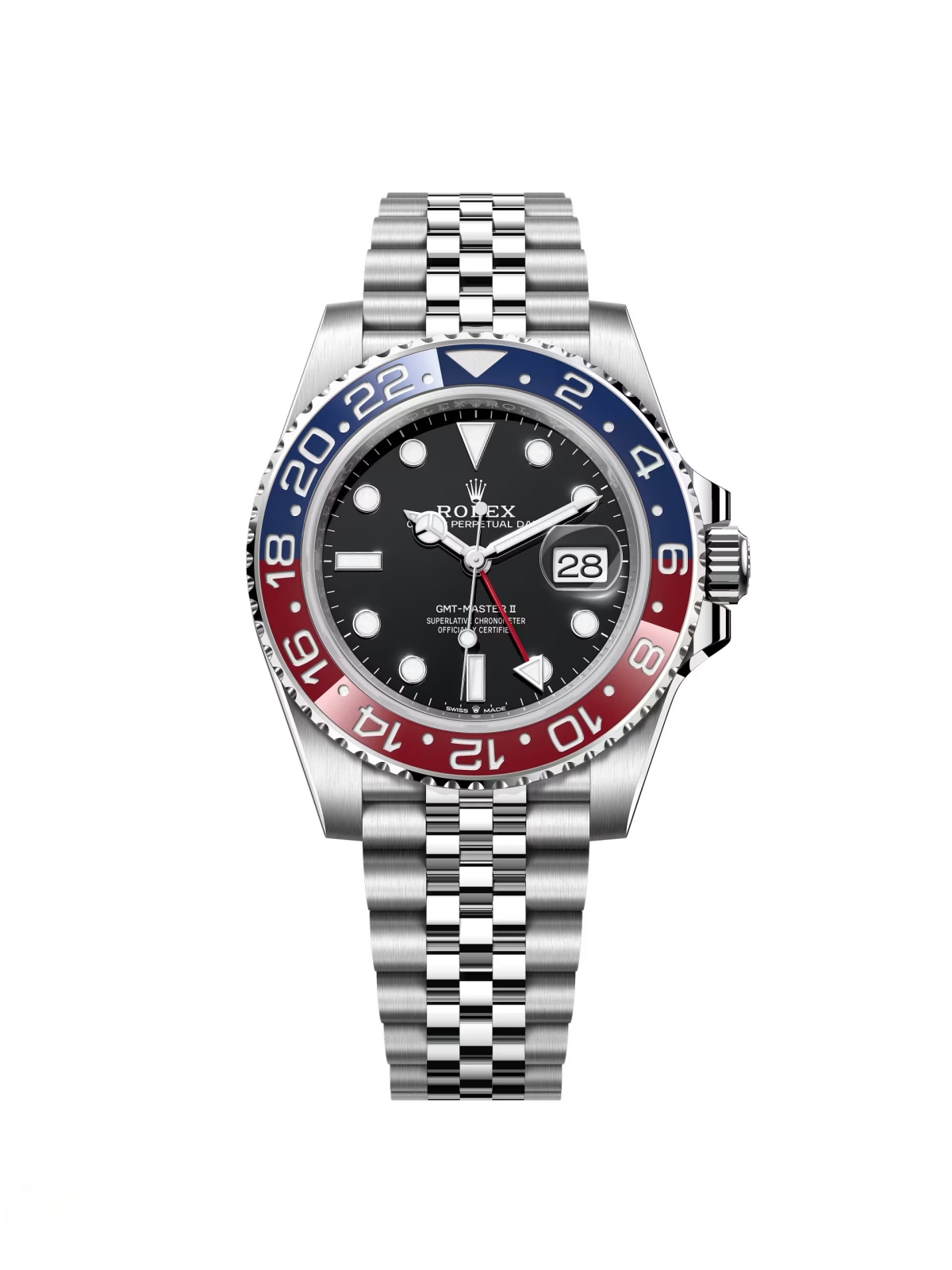【Super Clone】RLX GMT-Master II Steel Blue & Red "Pepsi" Bezel and Black Dial  |Ref 126710blro-0001