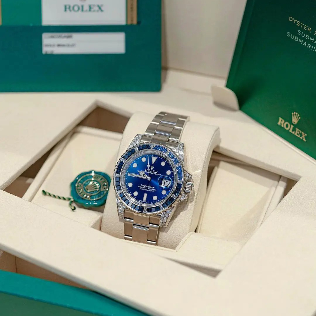 Rolex Submariner Date 18K White Gold Diamonds 116659 SABR