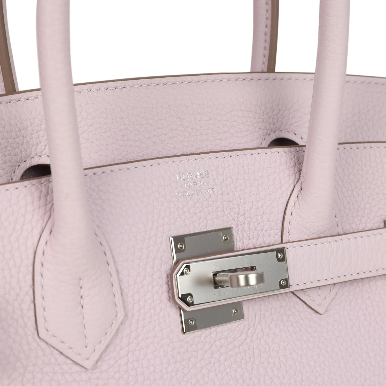 Hermes Birkin 30 Mauve Pale Clemence Palladium Hardware