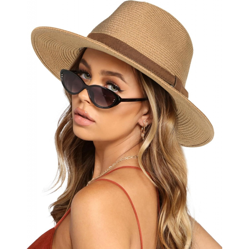 Women's Men's Wide Brim Straw