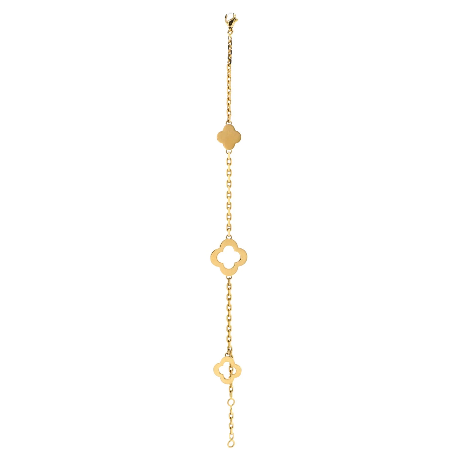 Byzantine Alhambra 3 Motifs Bracelet 18K Yellow Gold