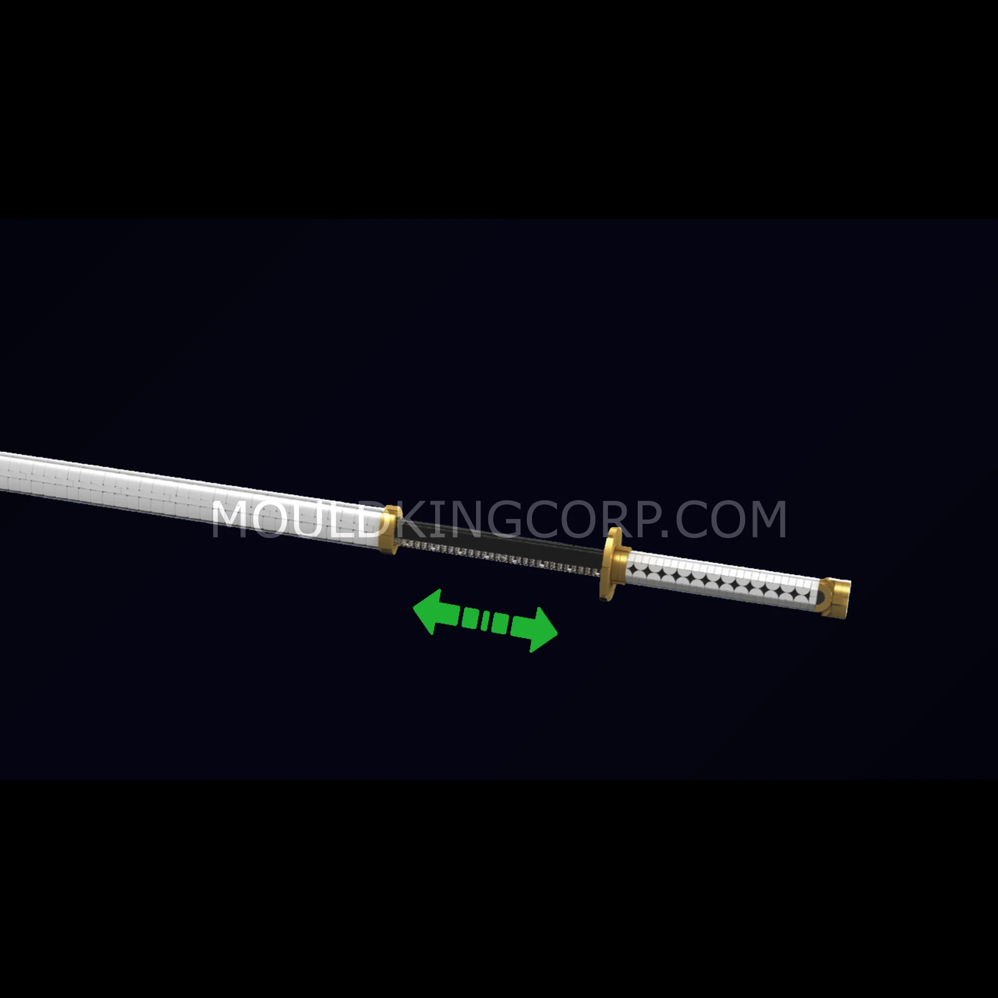 Mould King 10258 Samurai Katana White Blade Model Building Set | 1,674 Pcs