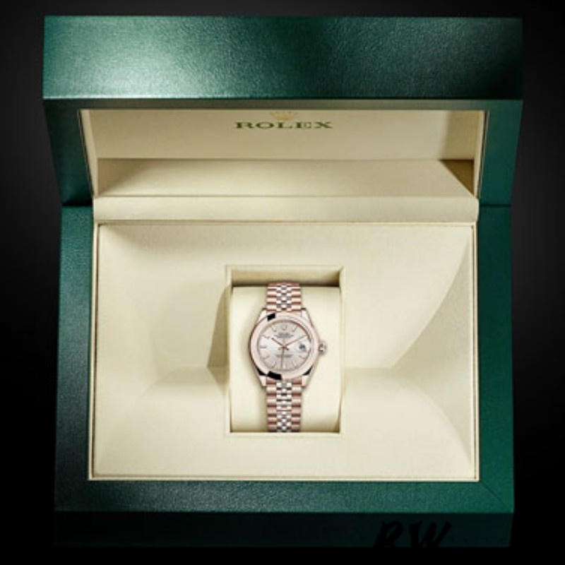 Rolex Datejust 279165 Sundust Index Dial Domed Bezel 28mm Lady Replica Watch
