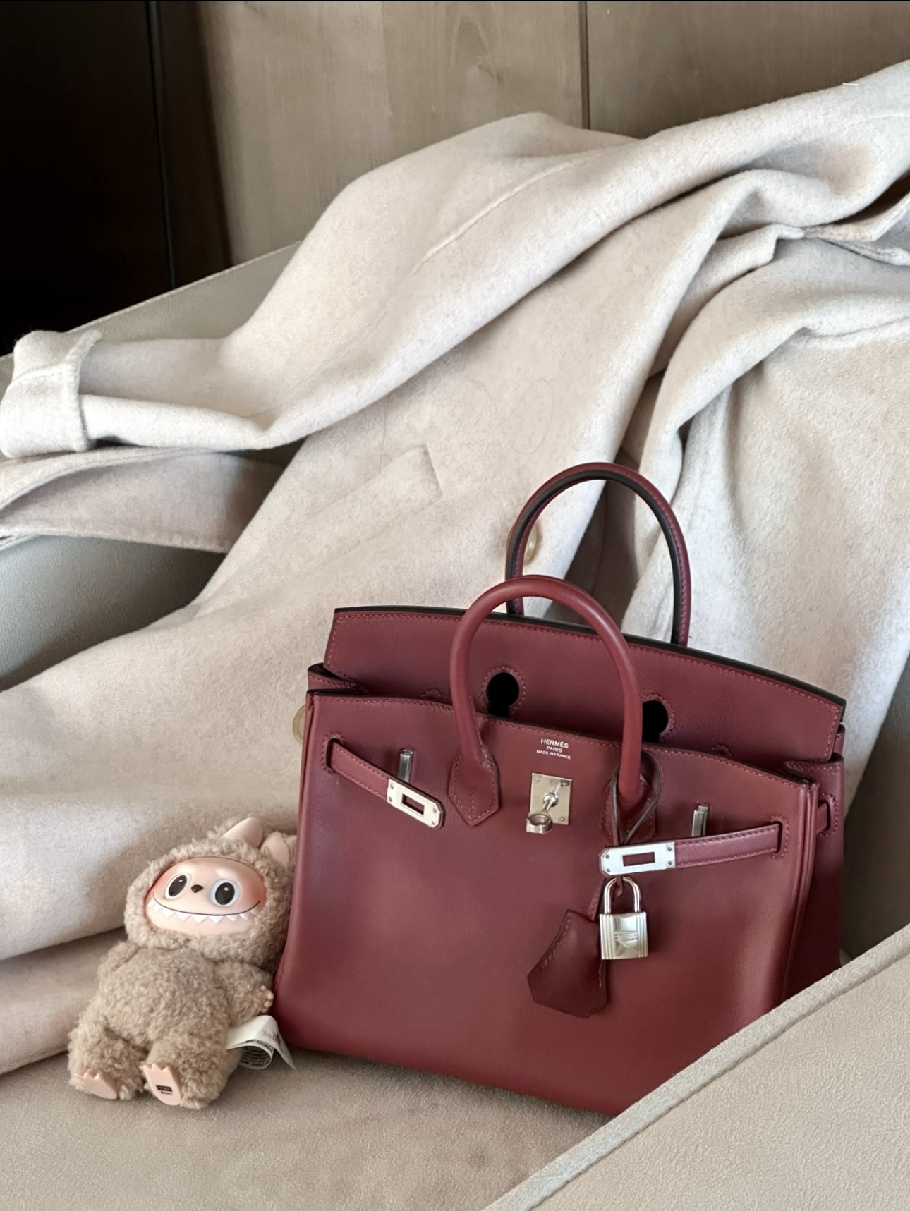 Hermes Birkin Bordeaux wine red 30-35cm customization