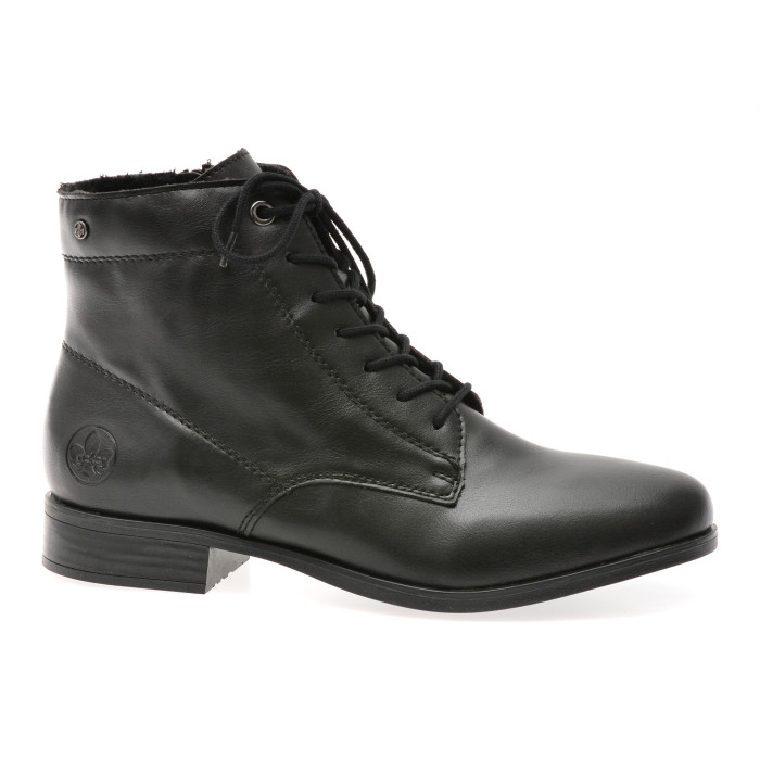 Ghete RIEKER negre, 77030, din piele ecologica