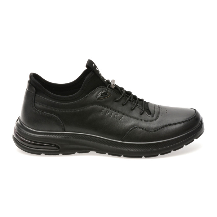 Pantofi sport EPICA negri, CCH14, din piele naturala