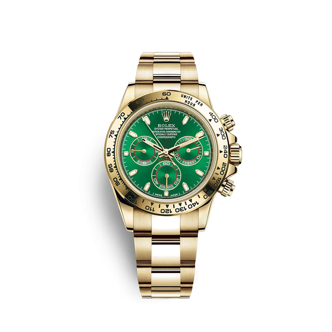 【Super Clone】Rolex Daytona "John Mayer"40mm 116508 Yellow Gold Green Dial