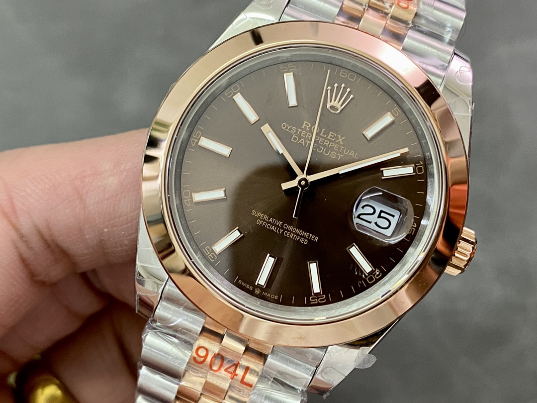 Rolex Datejust 36 Steel & Everose Gold Chocolate Dial M126201 0043 Women's Watch
