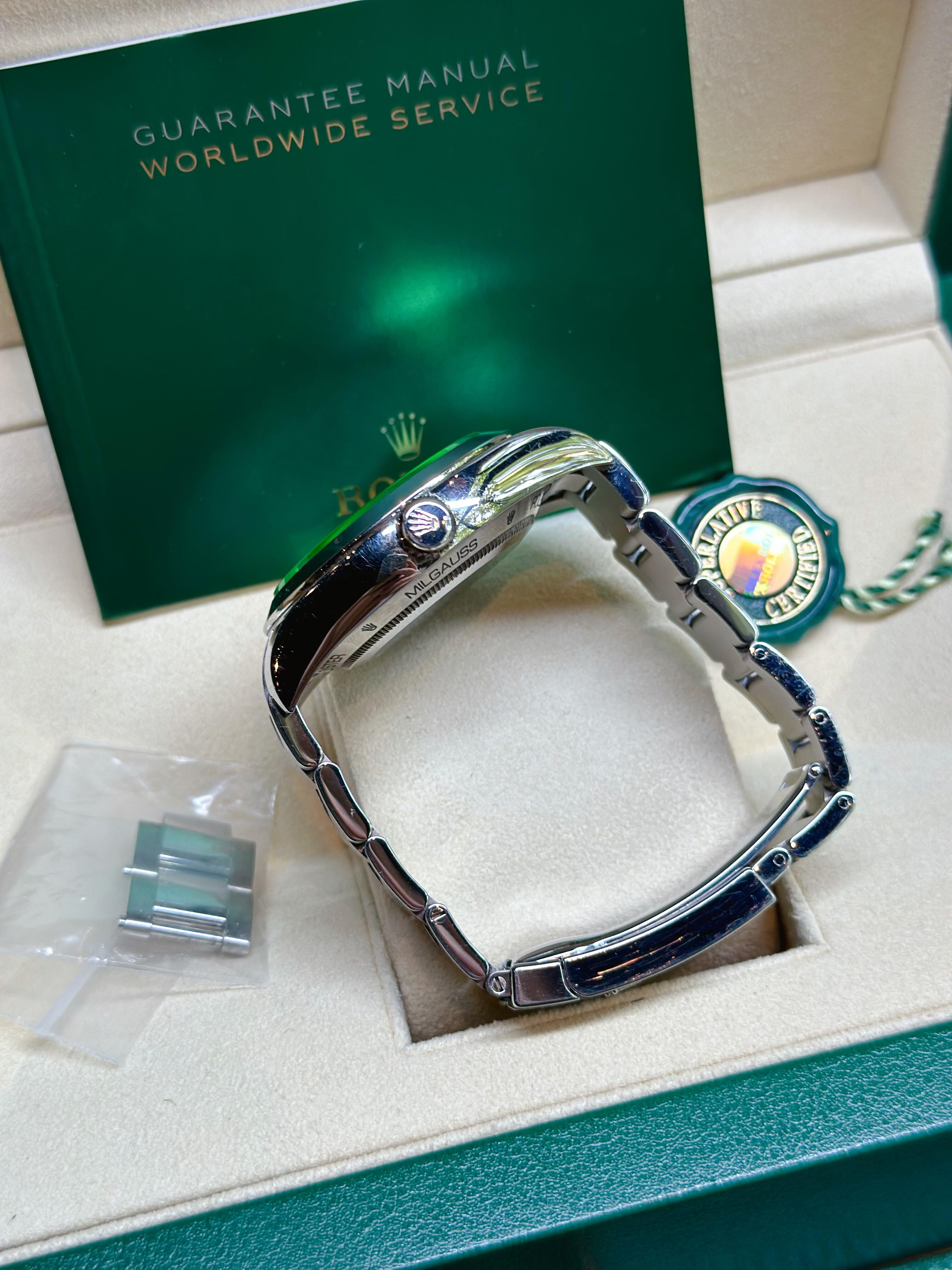 Rolex MILGAUSS Oyster, 40 mm, Oystersteel M116400GV
