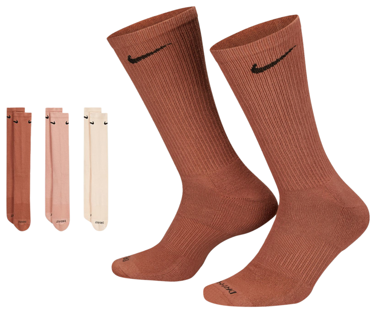 Nike 3 Pack Dri-FIT Plus Crew Socks