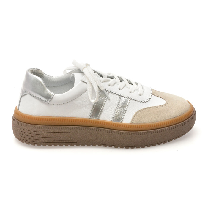 Pantofi sport GRYXX albi, BL5754, din piele naturala