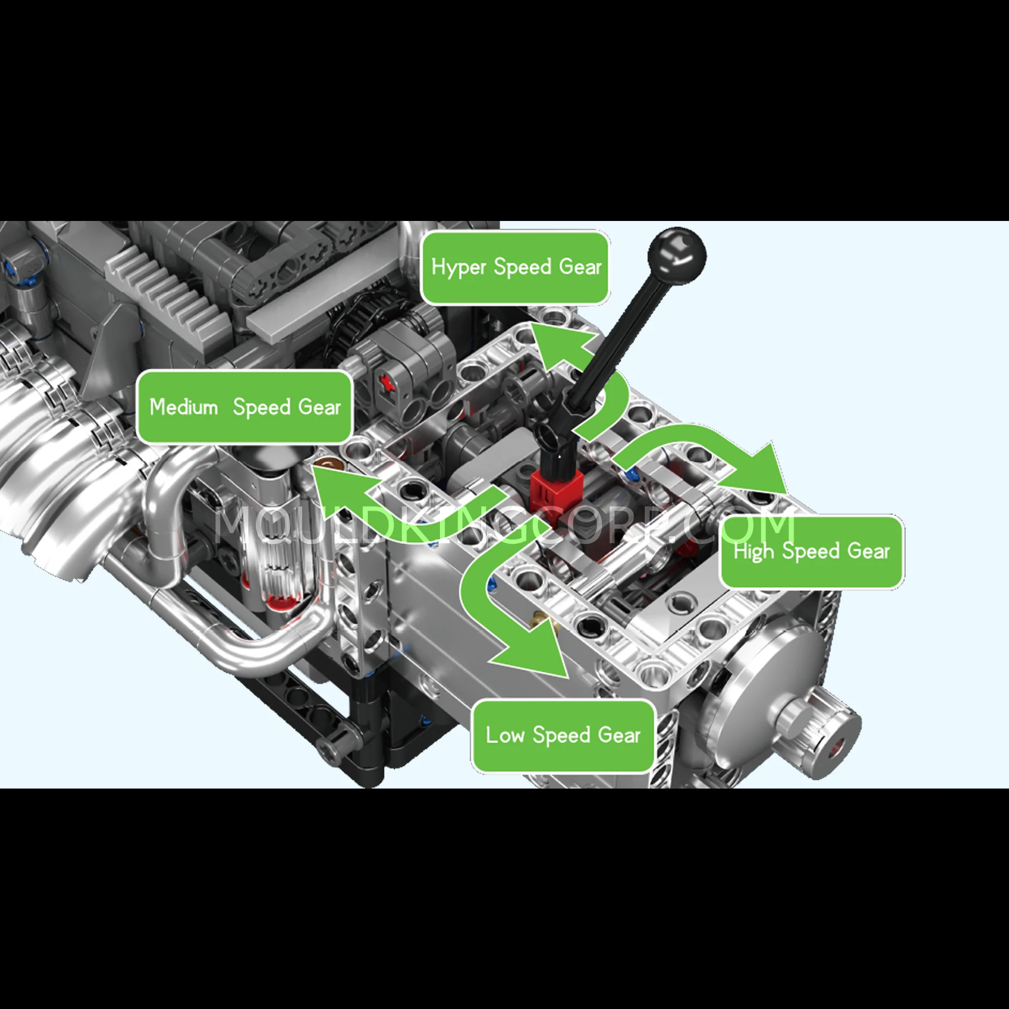 Mould King 10212 Motorized Rotary Engine Model Building Set | 1,130 Pcs