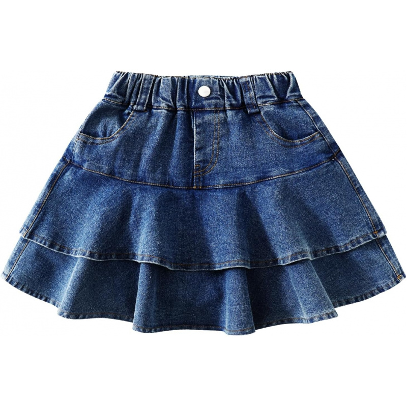 Little Girl's Denim Ruffle Skirts