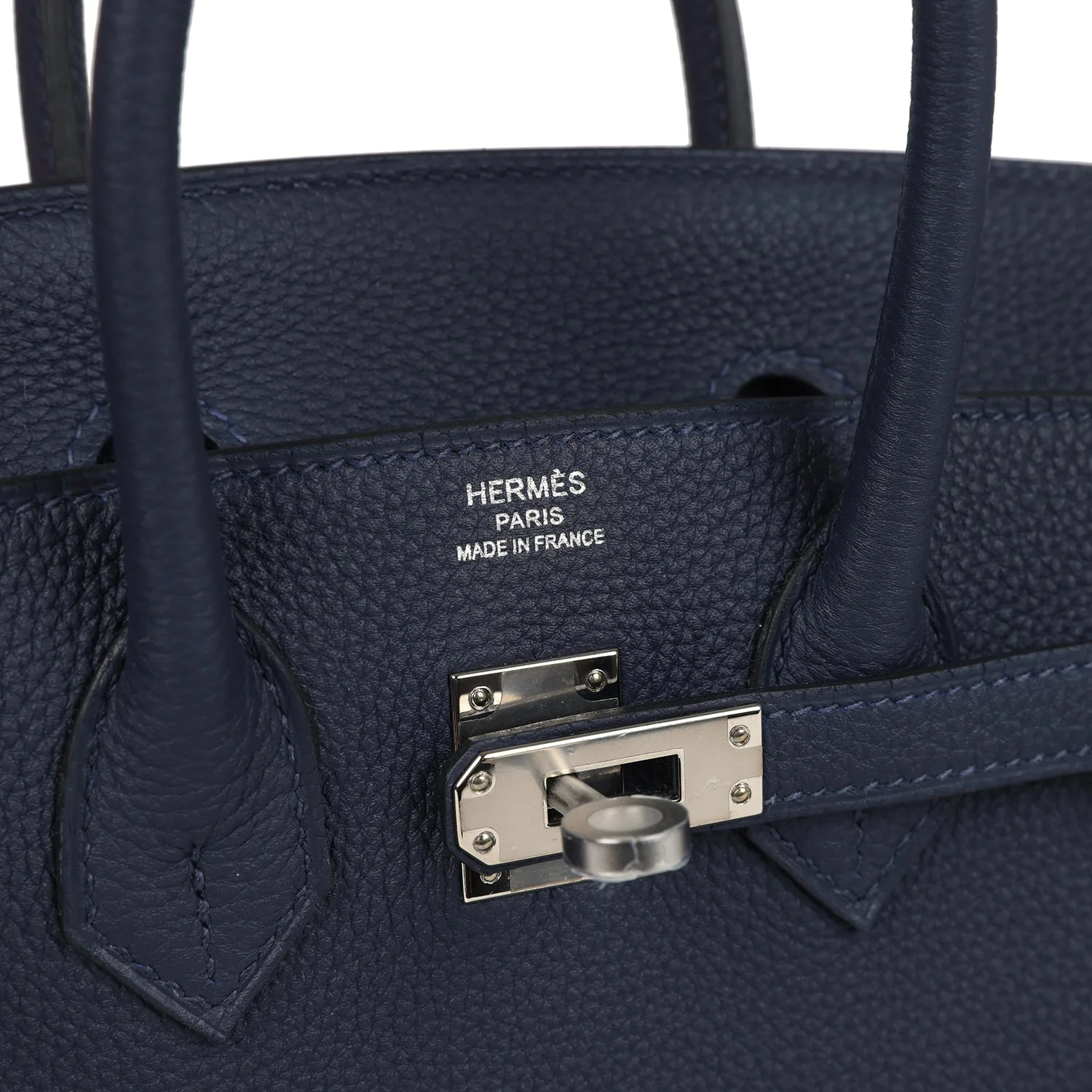 Hermes Birkin 25 Bleu Nuit Togo Palladium Hardware