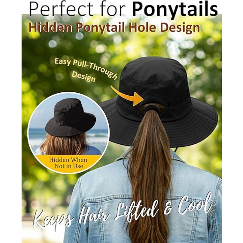 Womens Ponytail Sun Hat