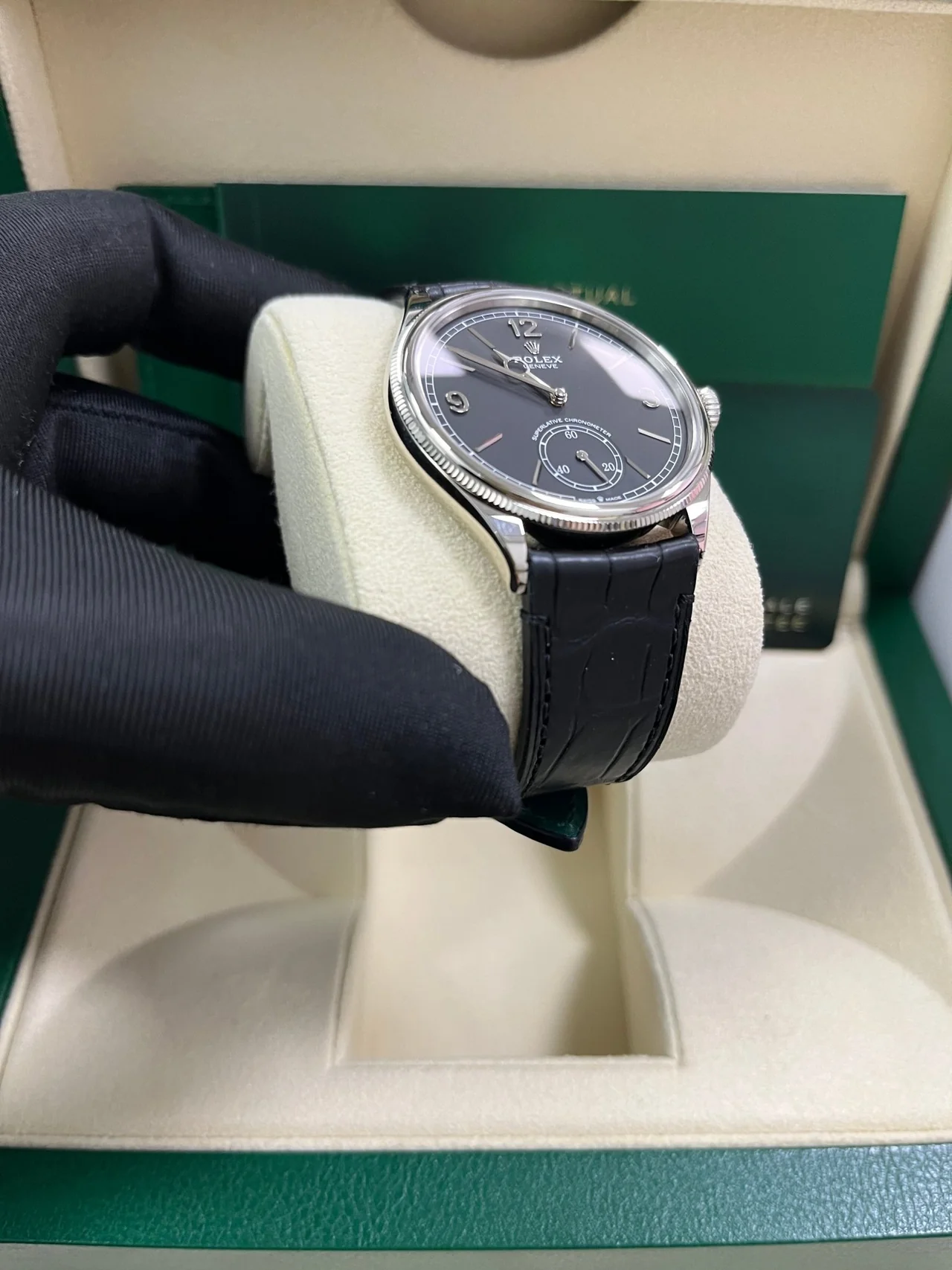 Rolex 1908 Black Dial 52509 0002 39 mm Replica Watch