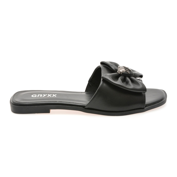 Papuci GRYXX negri, 82909, din piele ecologica