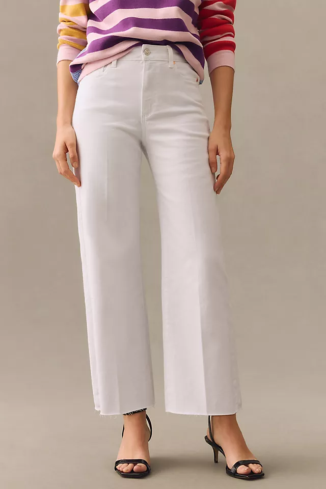 Paige Anessa Wide-Leg Crop Jeans CRISP WHITE