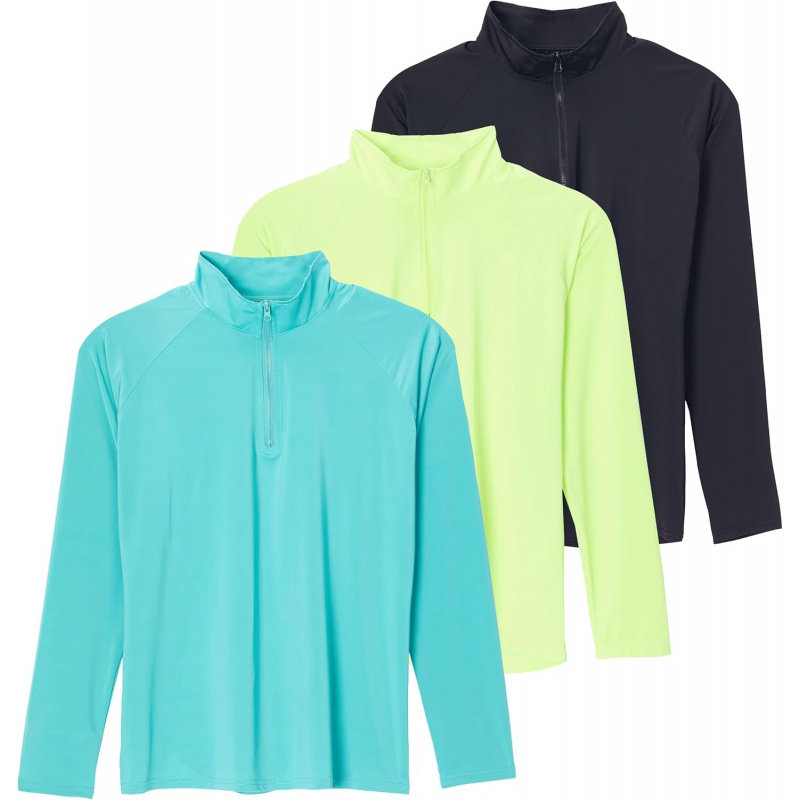 AURETOP 3 Pack: Women's 1/4 Zip Rash Guard