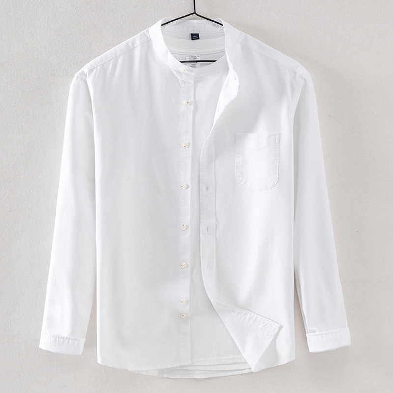 Slim wears outside youth shirt cstand collar fashion tops