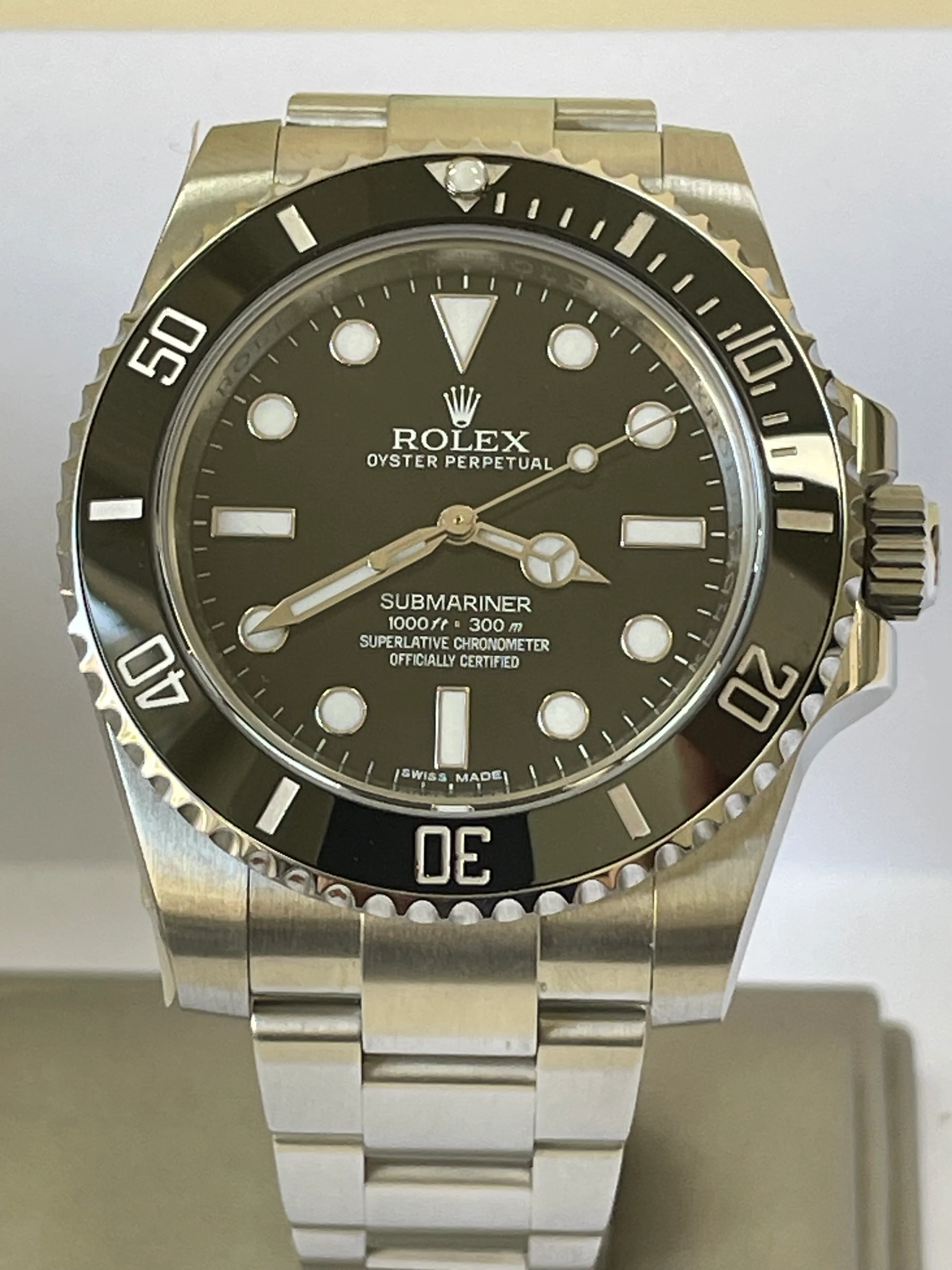 Rolex,Submariner Steel No-Date Submariner - Black Dial - 114060 FULL STICKERS