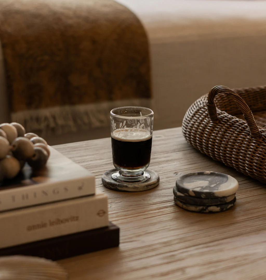 Allyn Marble Coaster Calacatta Viola S/4
