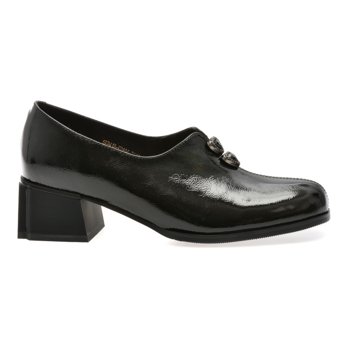 Pantofi EPICA negri, EB896, din piele naturala lacuita