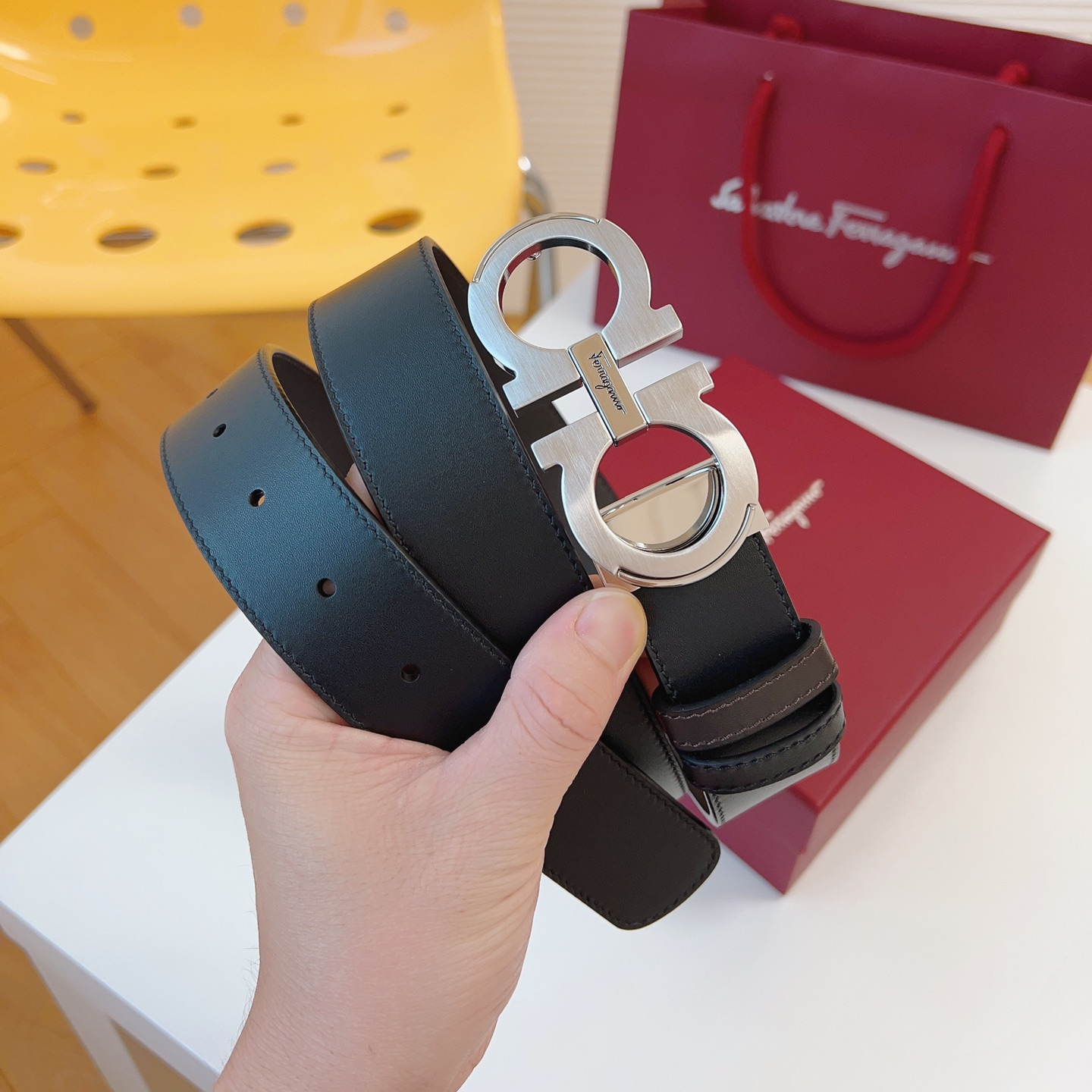 Ferragamo Men Belt Width 3.5cm