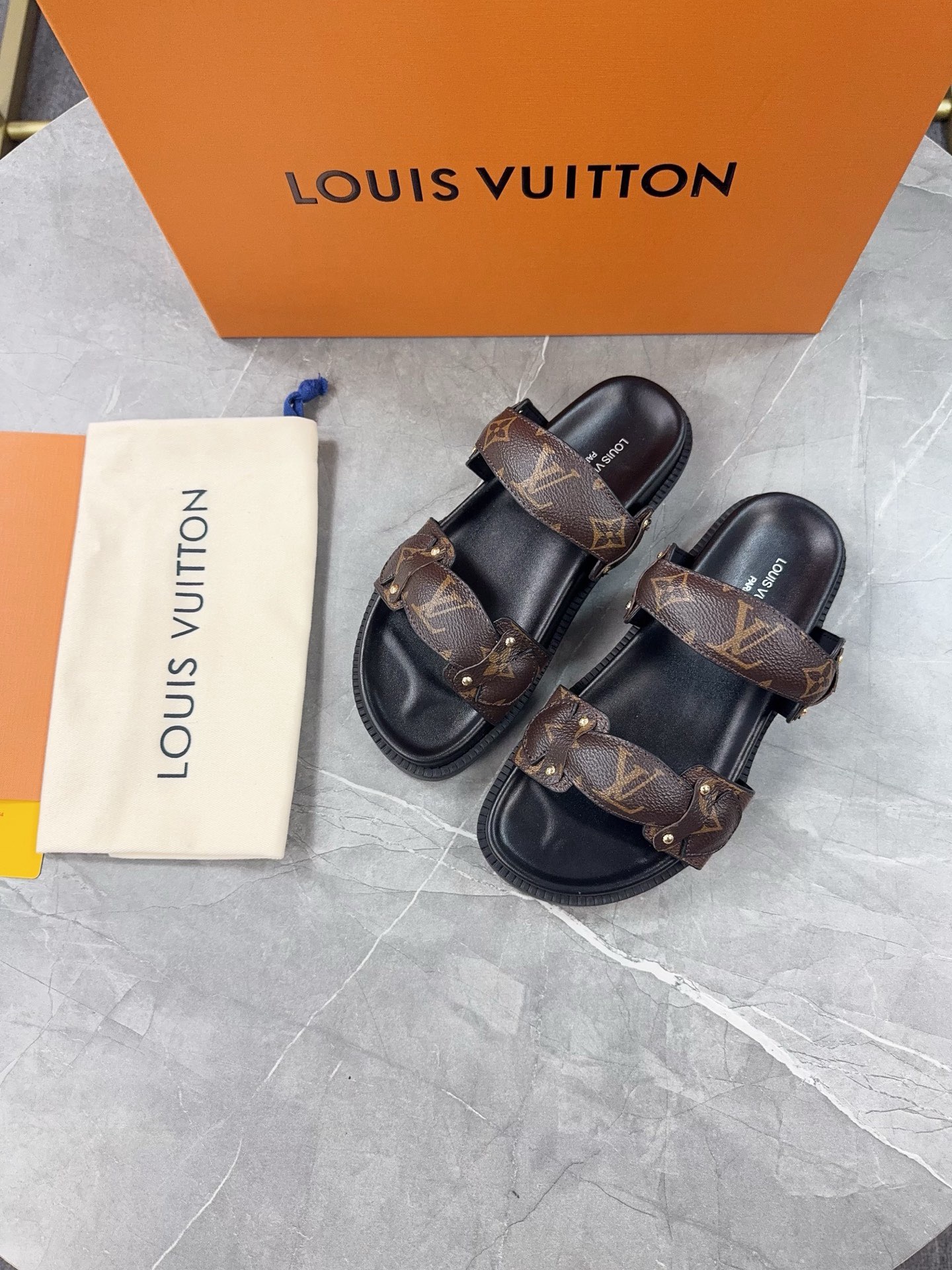 Louis Vuitton Pool Pillow Flat Comfort Slippers Size 36-46