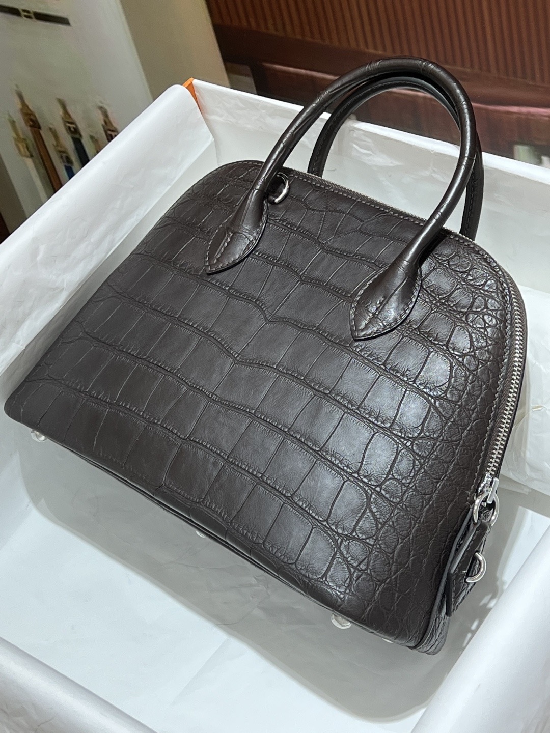 Bolide 25CM Matte crocodile leather
