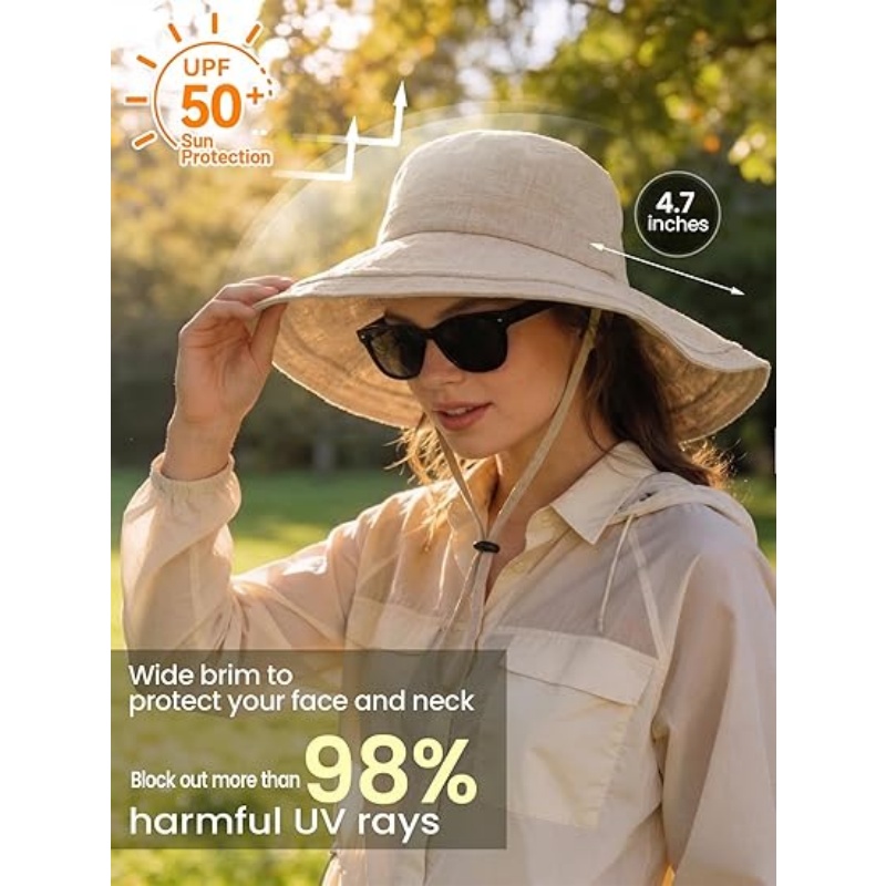 Womens Wide Brim Sun Hat