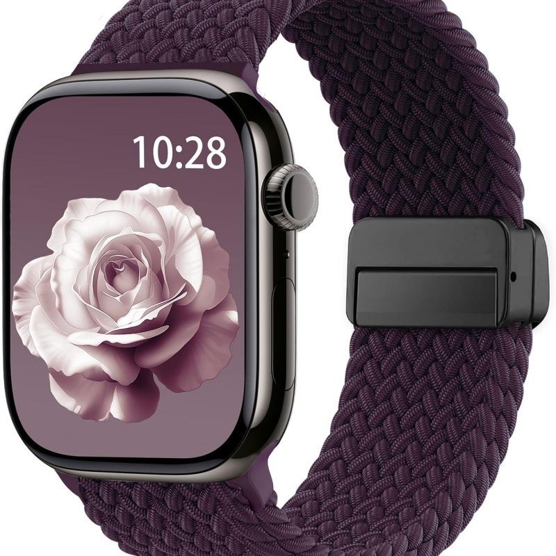 STRAPTIQUE Braided Stretchy Band Compatible with Apple Watch Bands