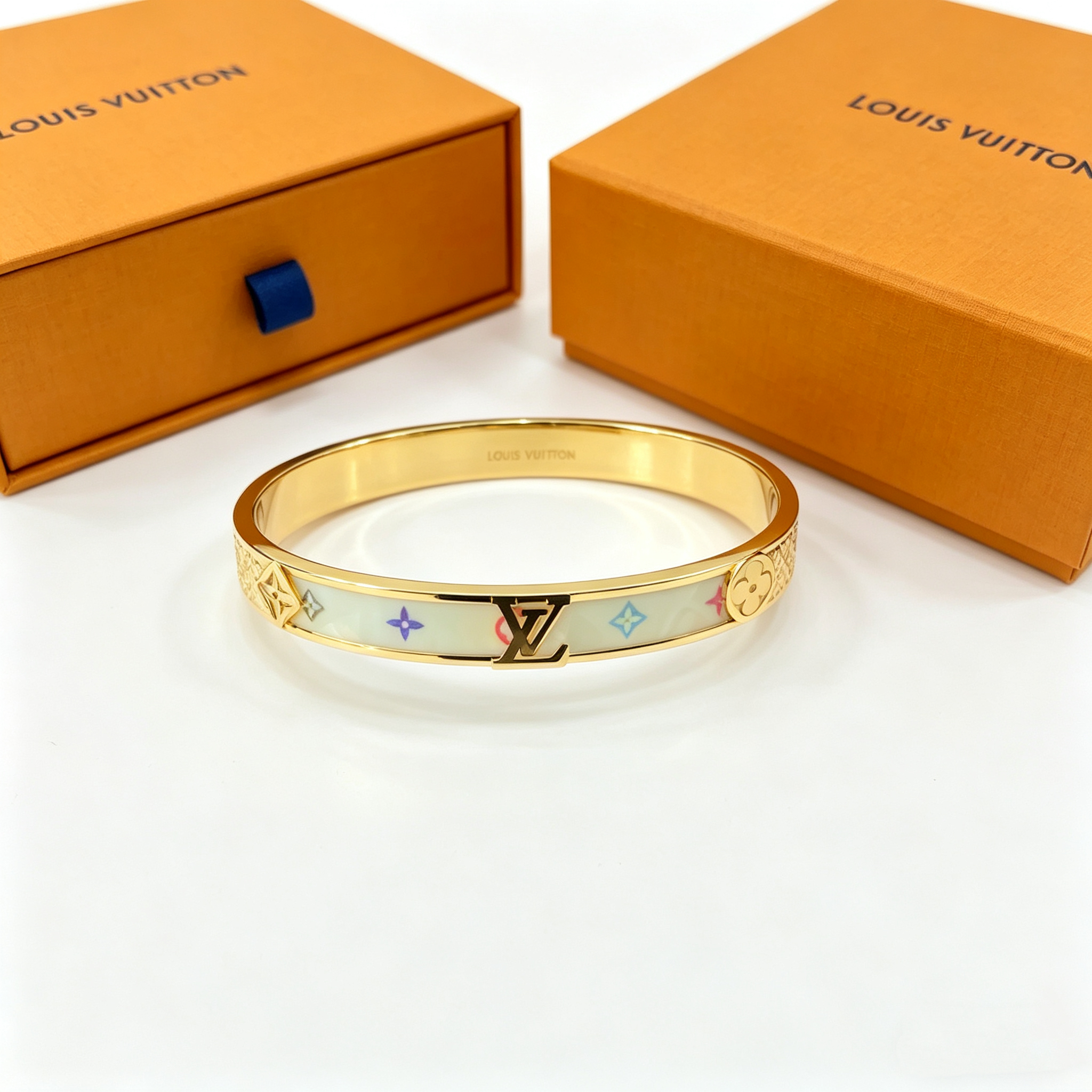 L — Single-layer Floral Metal Bangle Style 2