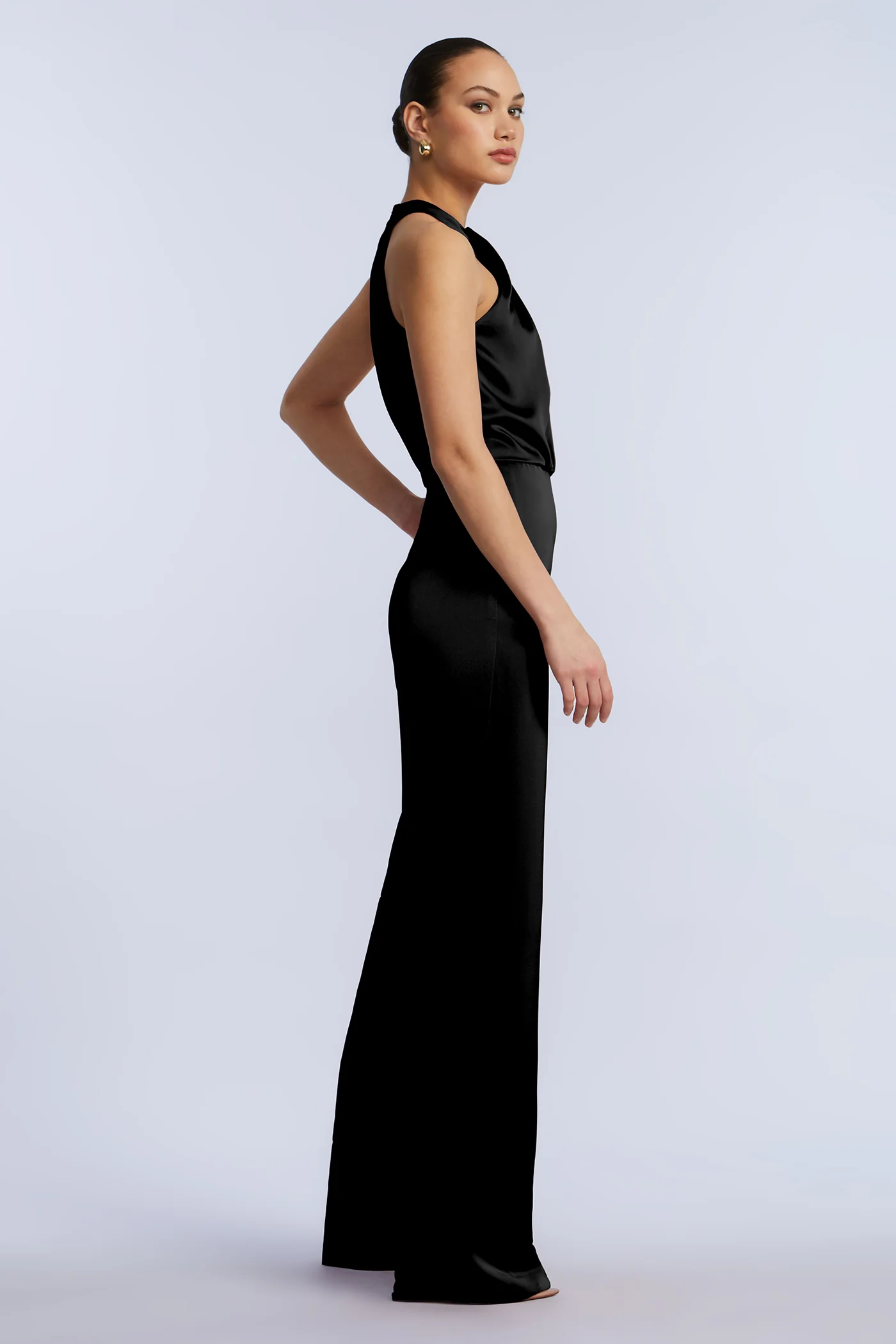 Pleated Halter Jumpsuit