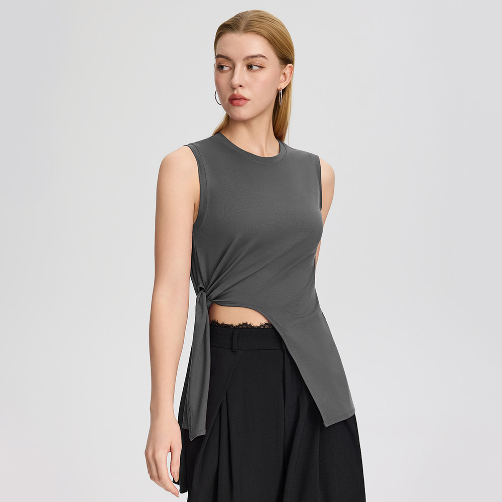 Modal yoga wear, sports cover-up, loose, cool, breathable sleeveless top with straps, outdoor sports casual vest