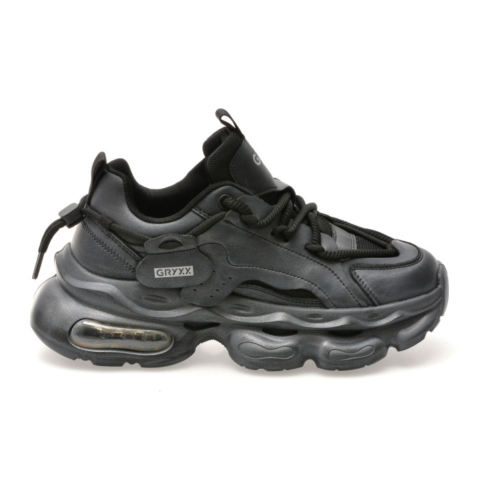Pantofi sport GRYXX gri, F7801, din material textil si piele naturala