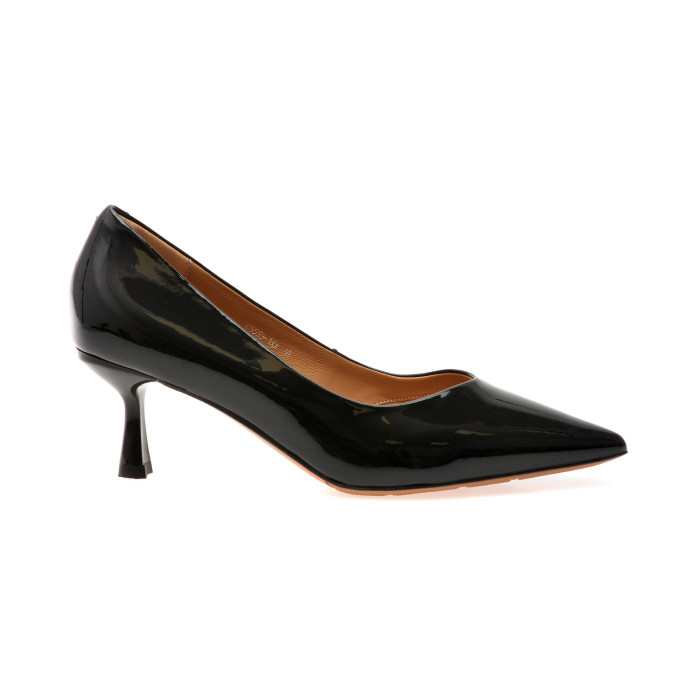 Pantofi eleganti EPICA negri, D05555, din piele naturala lacuita