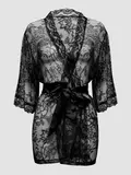 Lovehoney Plus Size Flaunt Me Red Lace Robe