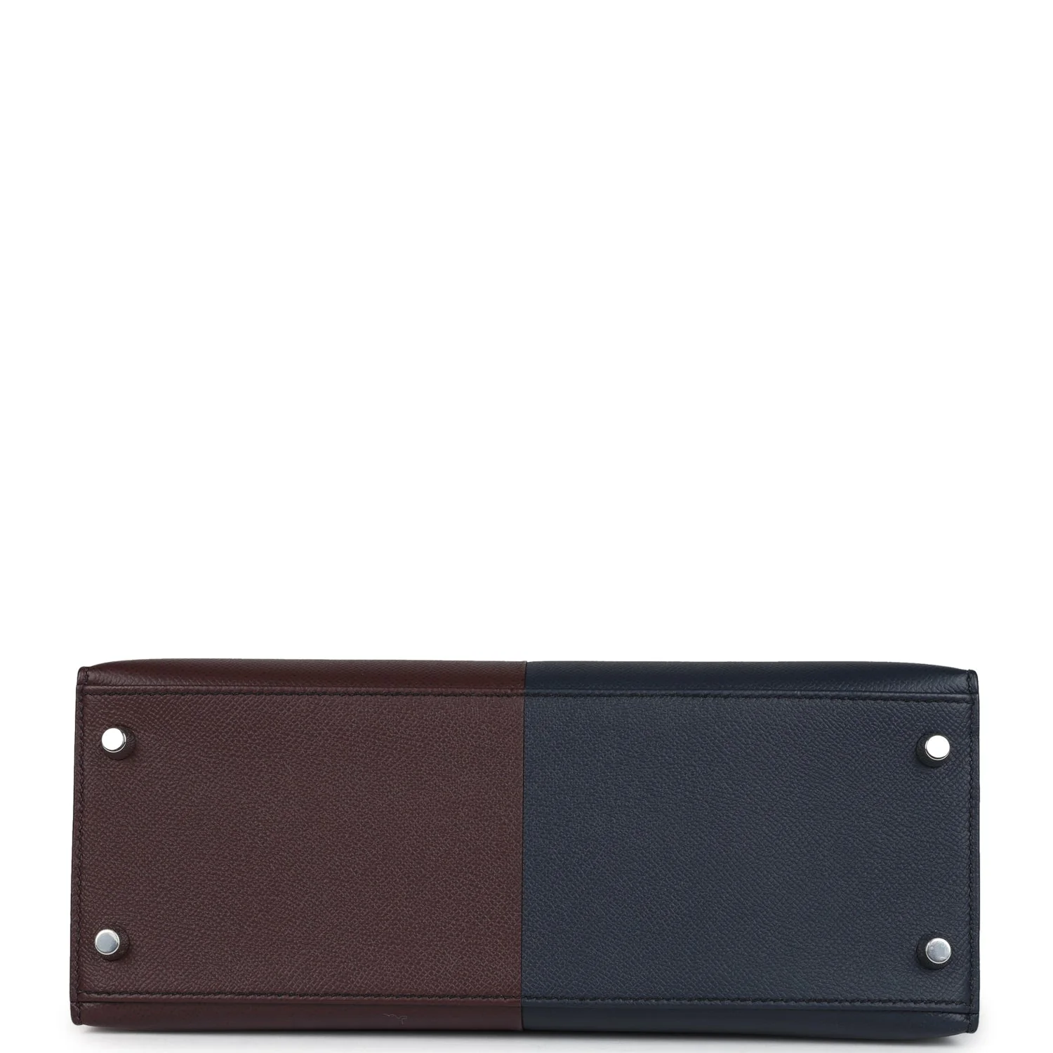 Hermes Kelly Sellier 28 Casaque Bleu Indigo and Rouge Sellier Epsom Palladium Hardware