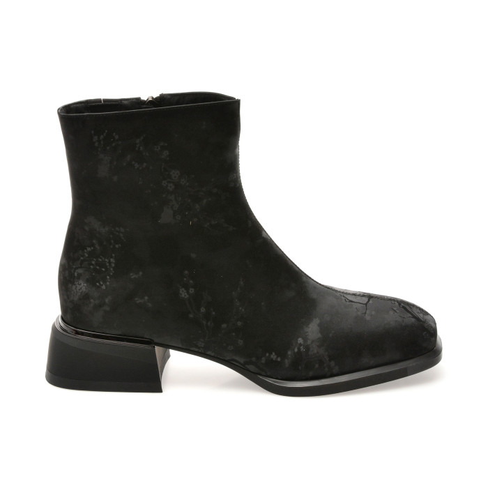 Botine EPICA negre, V1338, din piele naturala