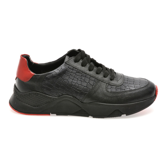 Pantofi sport BITE THE BULLET negri, 2606, din piele croco