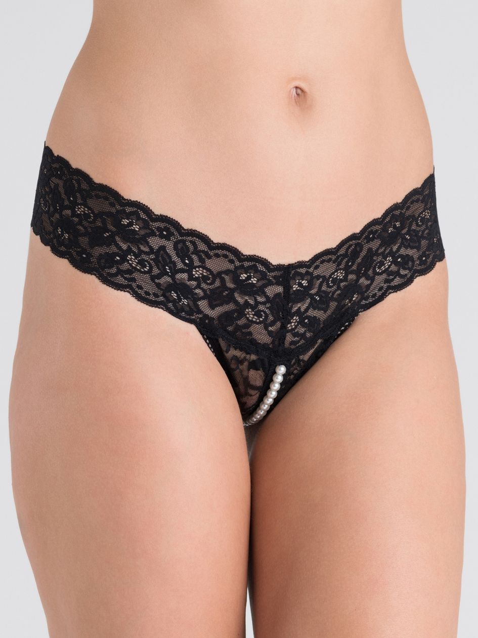 Lovehoney Crotchless Pearl Thong