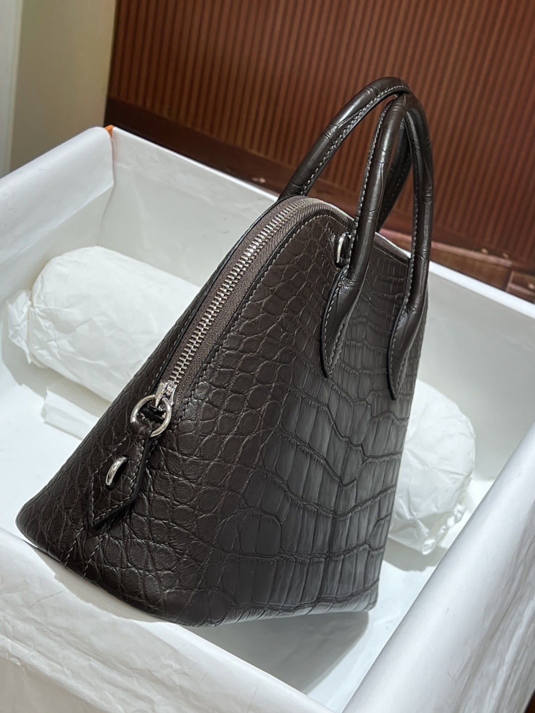 Bolide 25CM Matte crocodile leather