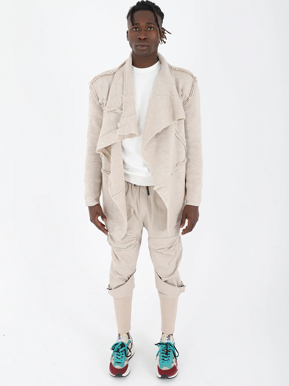 ASYMMETRIC SHORT CARDIGAN // IVORY