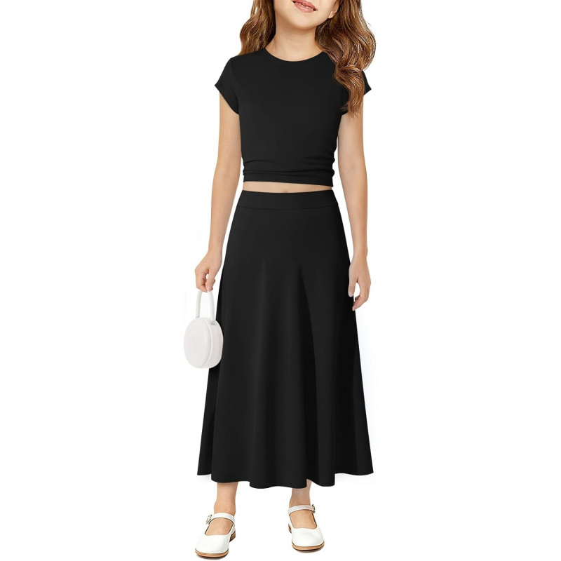 Girls 2 Piece Maxi Skirt Set