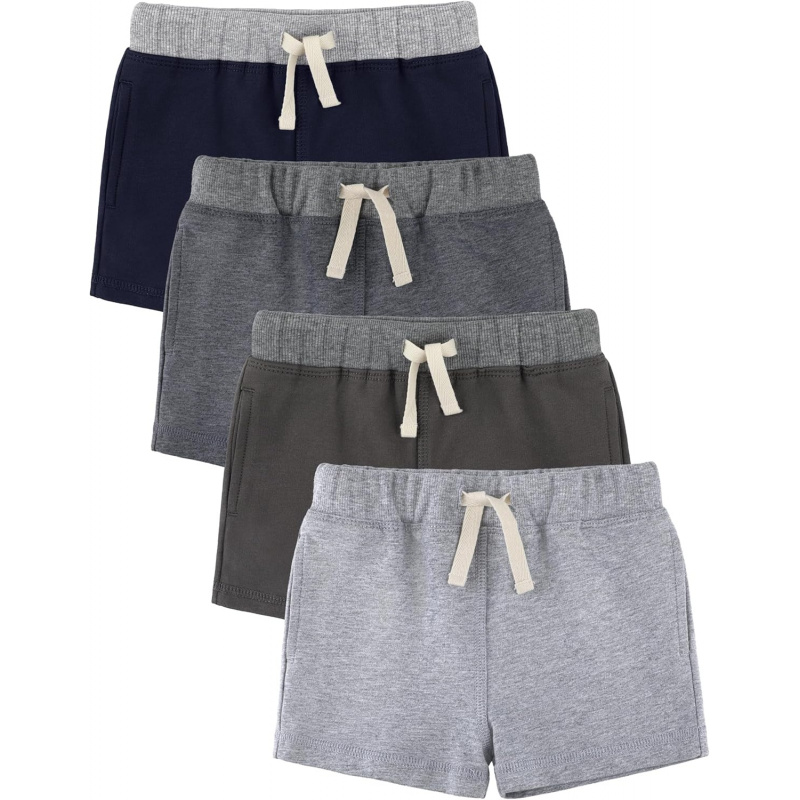 VAELIRAEL Baby Boys Shorts 4-Pack 0-24M