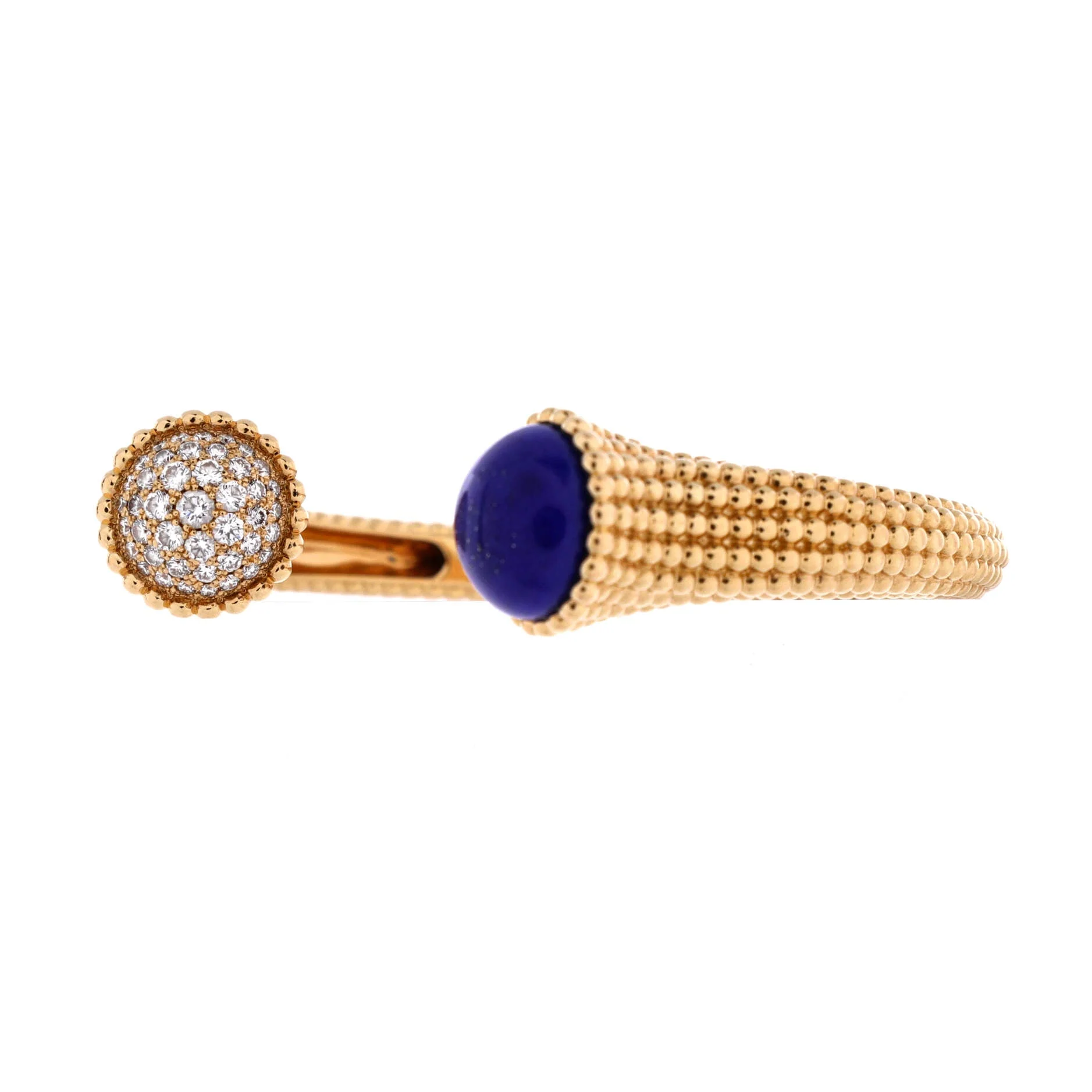 Perlee Couleurs Bracelet 18k Yellow Gold with Lapis Lazuli and Diamonds