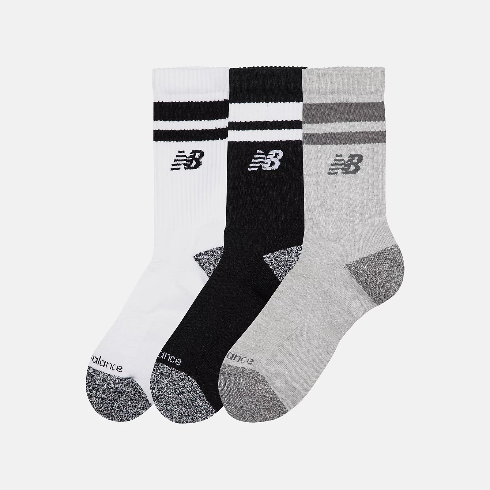 Active Premium Stripe Crew Socks 3 Pack