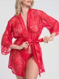 Lovehoney Flaunt Me Red Lace Robe