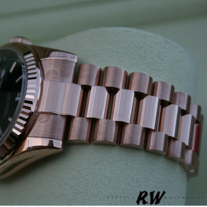 Rolex Day-Date 118235 Black Dial Rose Gold 36mm Unisex Replica Watch